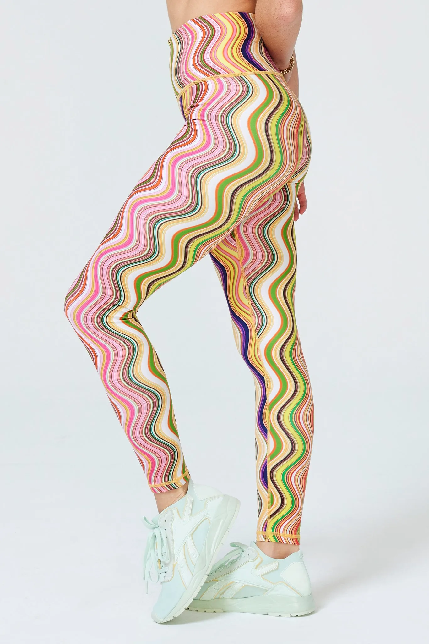 TLC Printed Leggings in Swirl Stripe