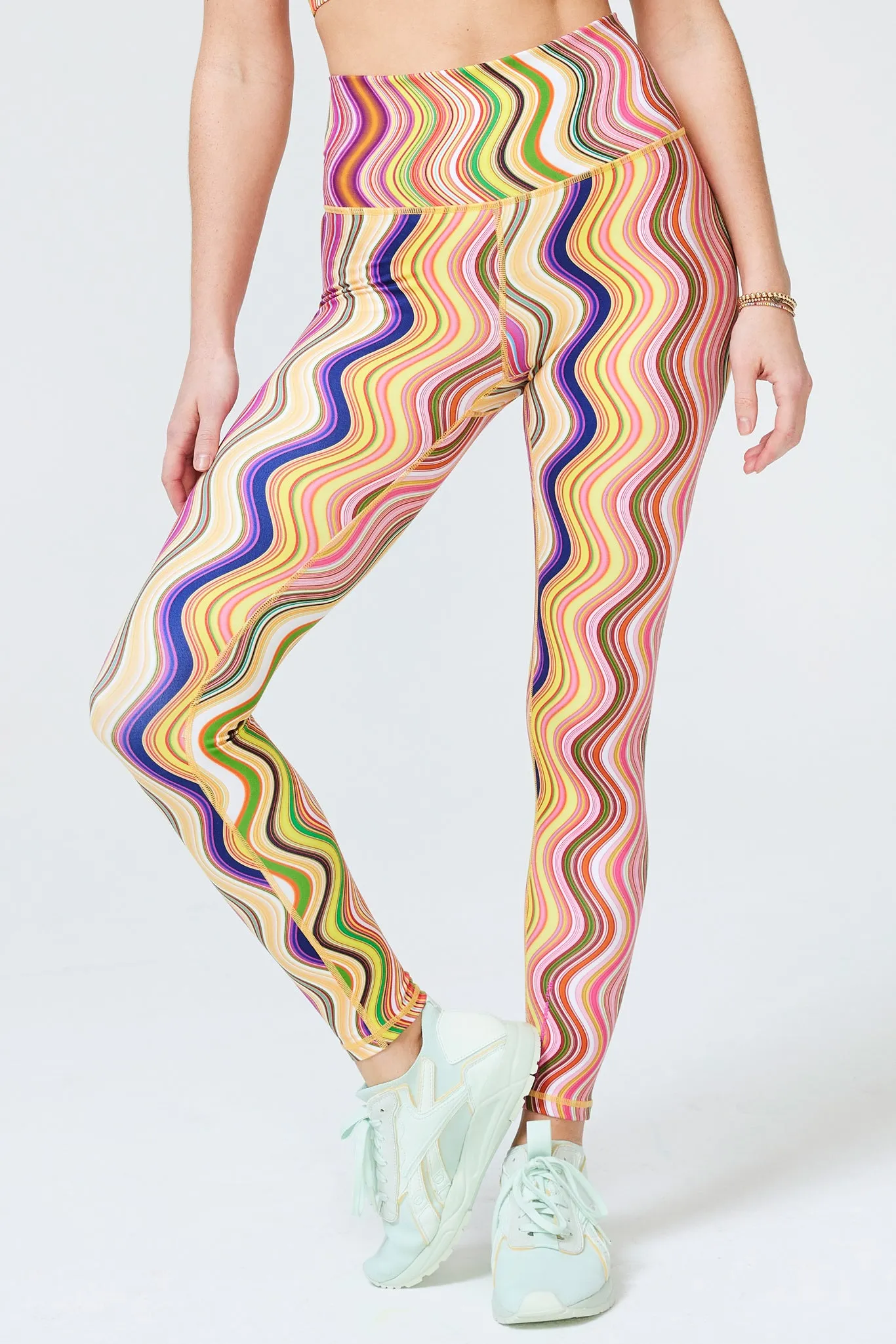 TLC Printed Leggings in Swirl Stripe