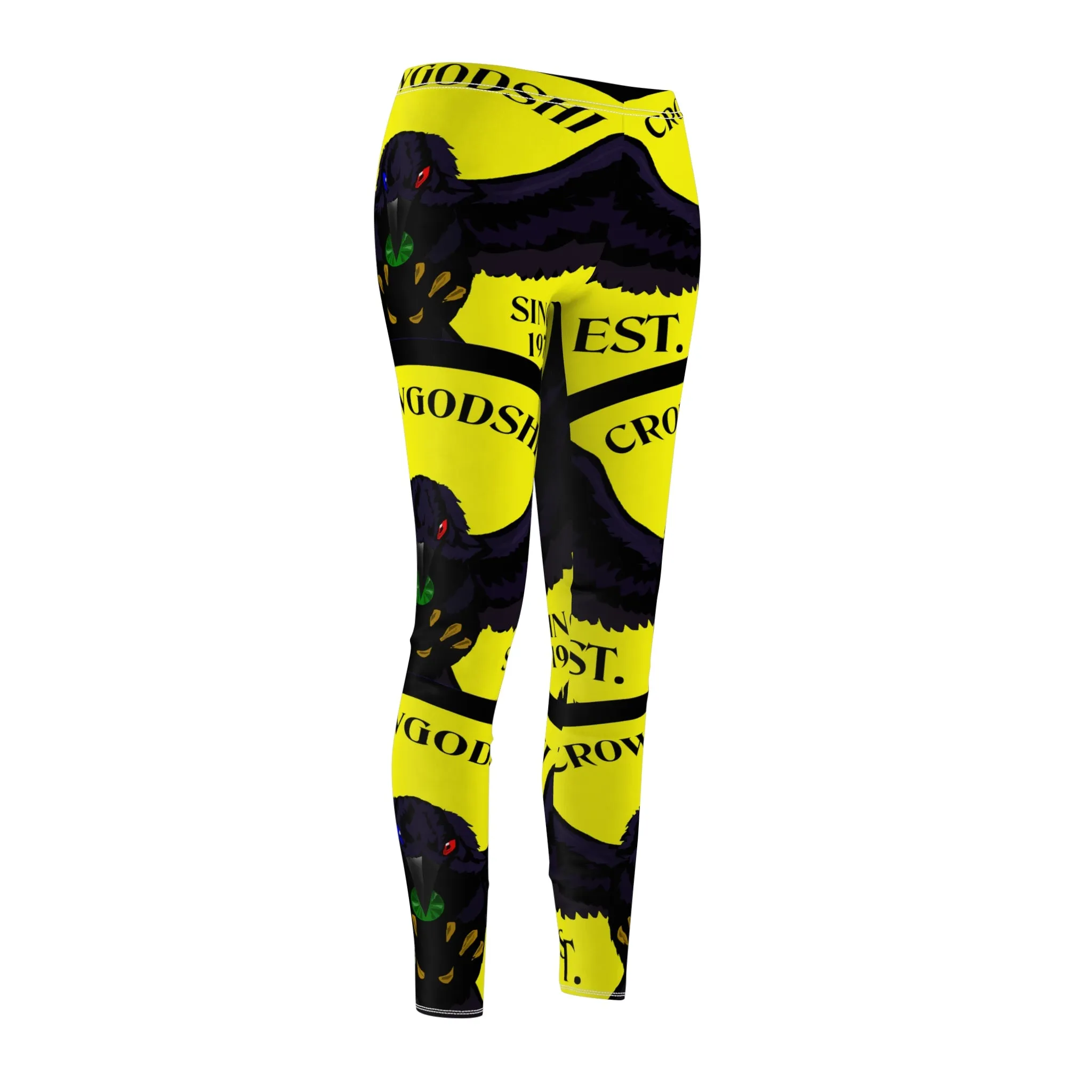 Women's Crowgodshi First Generation #2 Limited Edition Leggings, YELLOW LOGO