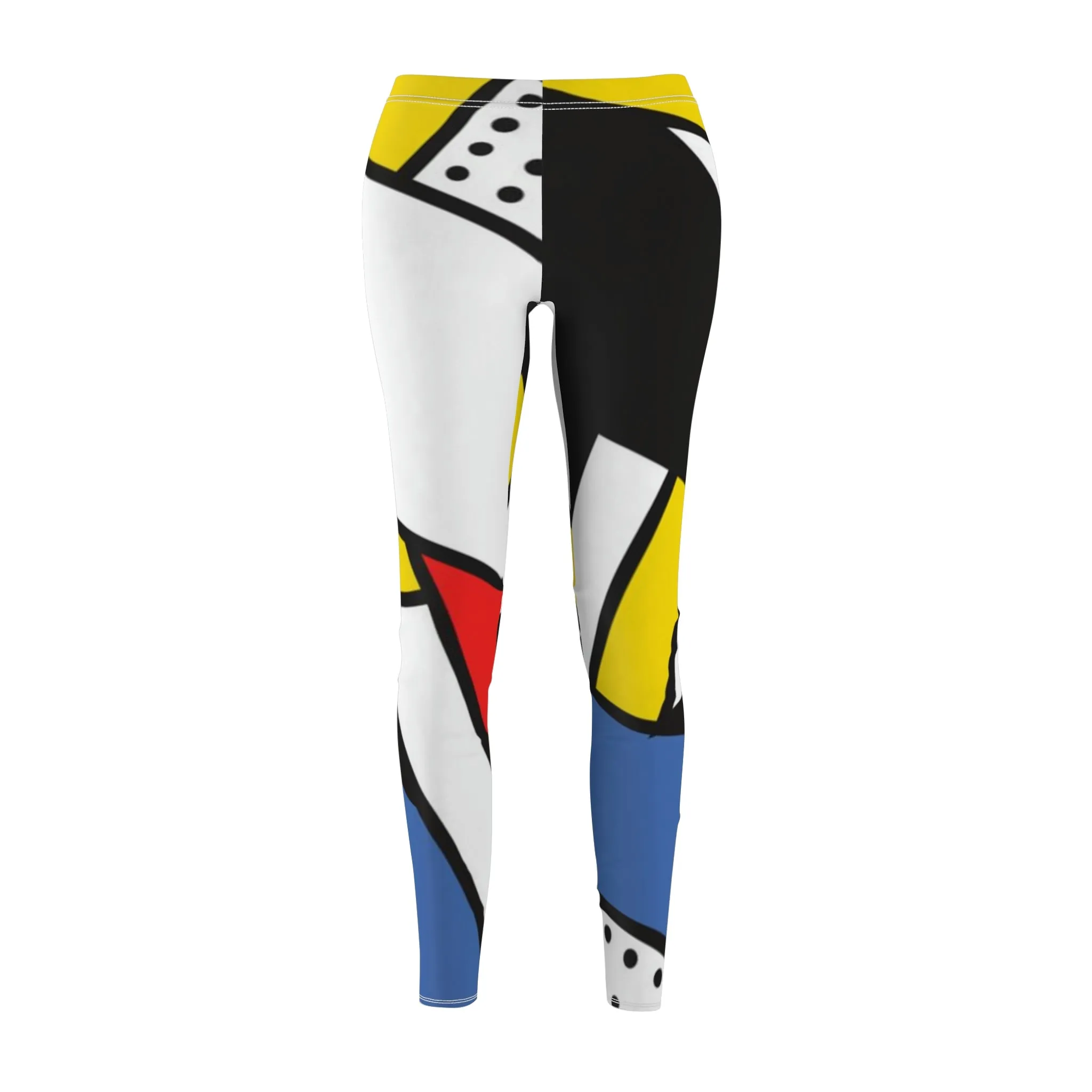 Women's Cut & Sew Casual Leggings - Mondrian design (shipping from USA)