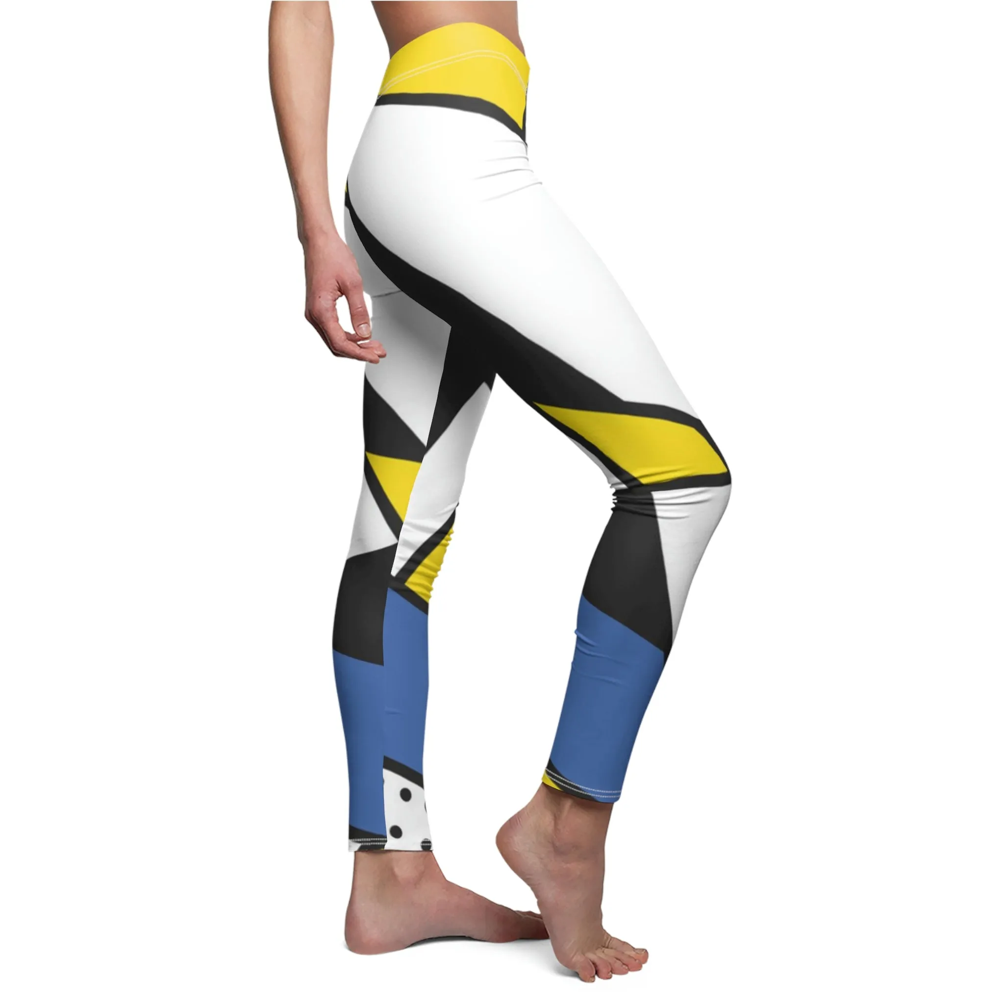 Women's Cut & Sew Casual Leggings - Mondrian design (shipping from USA)